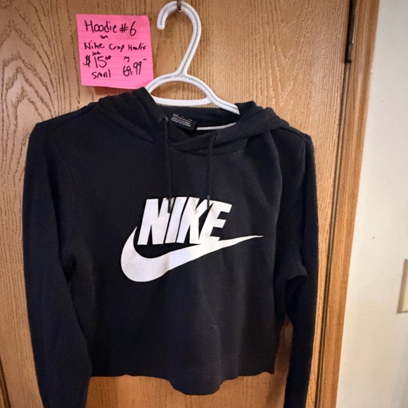 Nike Jackets & Blazers - Nike Black Hoodie with White Logo